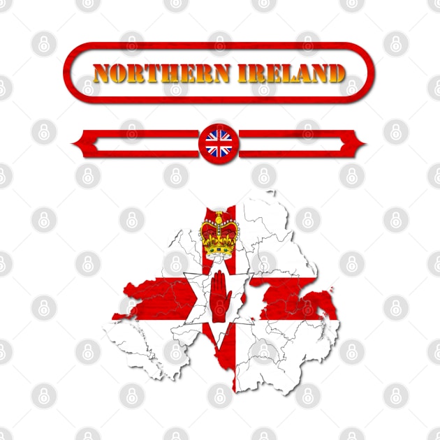 NORTHERN IRELAND, UNITED KINGDOM, MAP OF NORTHERN IRELAND. SAMER BRASIL by Samer Brasil