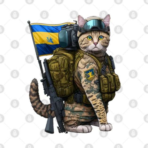 Cat Ukrainian soldier by Designchek⭐⭐⭐⭐⭐