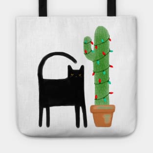 Southwestern Christmas Cat Tote