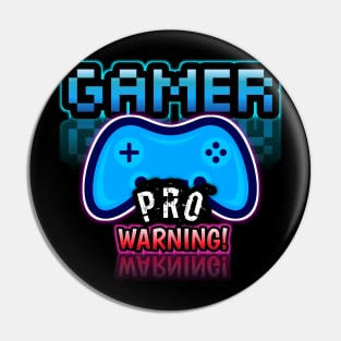 Gamer Pro Warning Pin