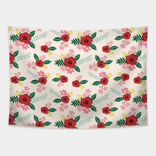 Aromatic rose floral garden - ivory Tapestry