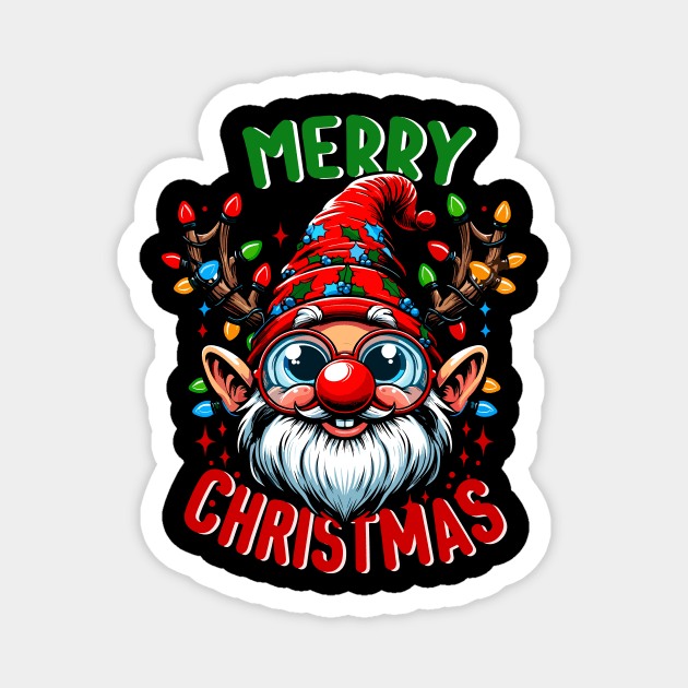 Merry Christmas Gnome Family Christmas  for Women Men Magnet by Ramadangonim