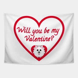 Will you be my Valentine? Red Heart Tapestry