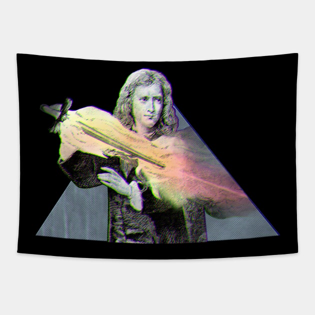 Newton's flaming laser sword Tapestry by conquart