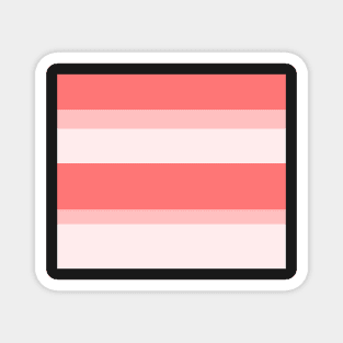 Strips - pink and white. Magnet