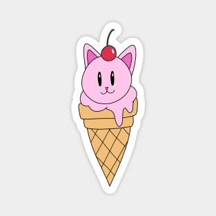 Yummy Cat Ice Cream Magnet