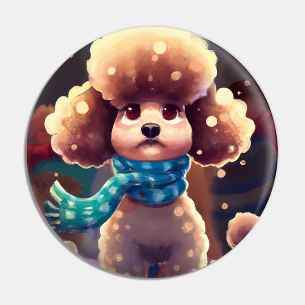 Cute Poodle Drawing Pin by Play Zoo