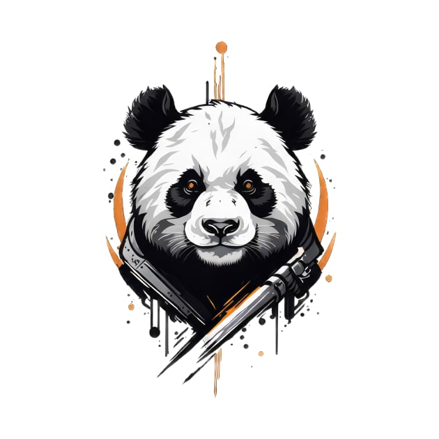 amazing logo for a Warrior panda by ghazistore