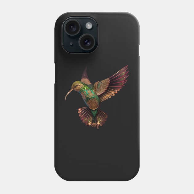 Royal Viking Hummingbird Green Phone Case by SCHummingbirds