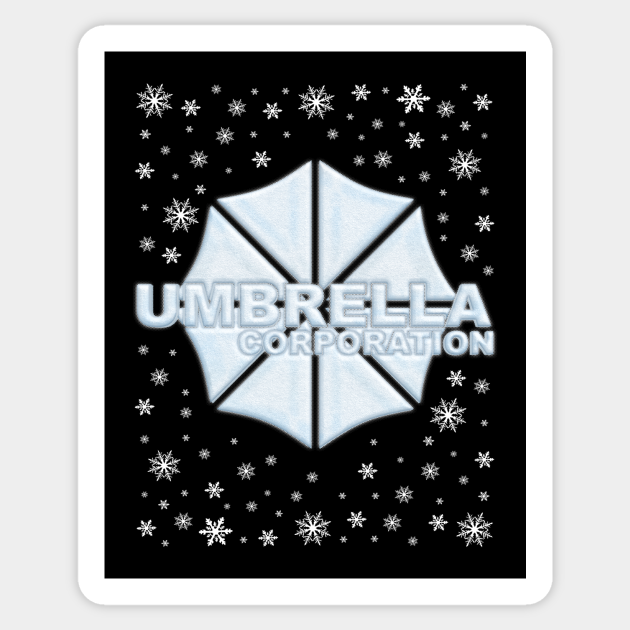 Resident Evil Umbrella Corporation Christmas Snow Logo Resident Evil Sticker Teepublic Мужская футболка хлопок umbrella corporation. teepublic