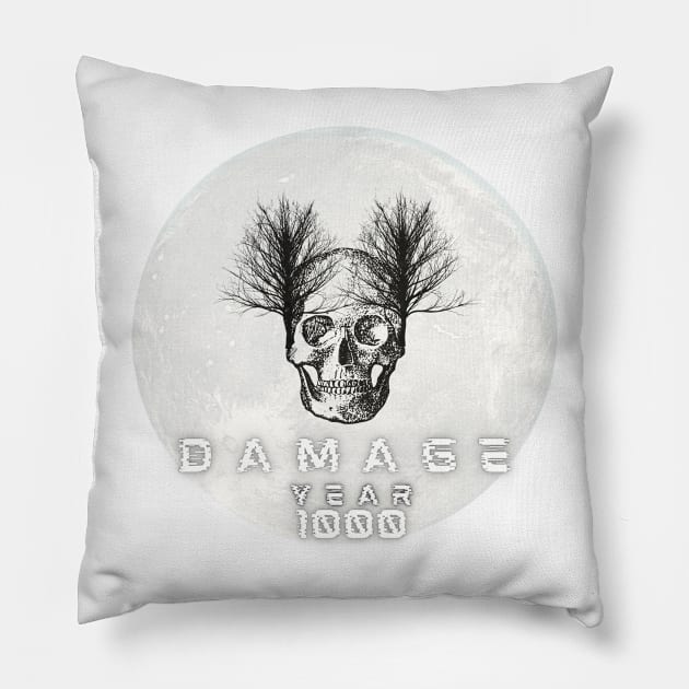 Environmental Damage by Allas Store Pillow by Allas Studio