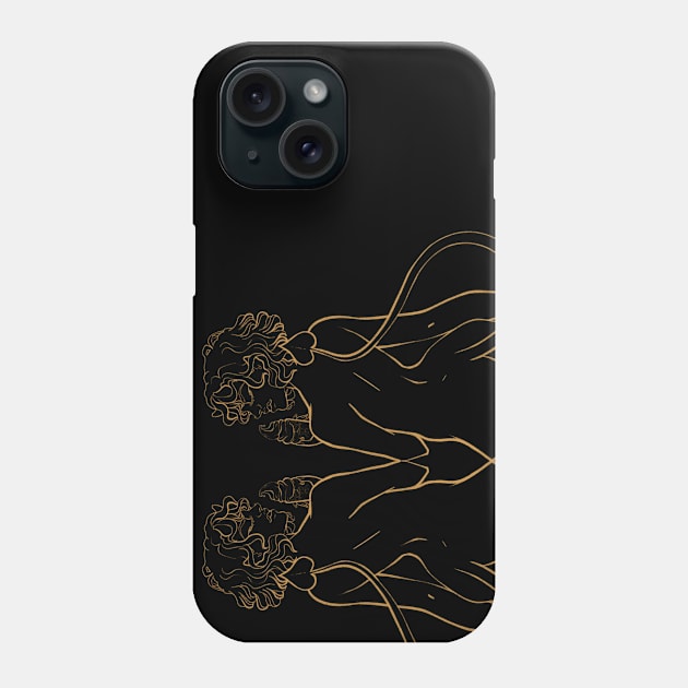 Silhouette II (Yellow) Phone Case by NatKlekot