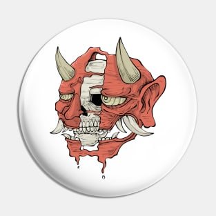 Oni skull mask Pin