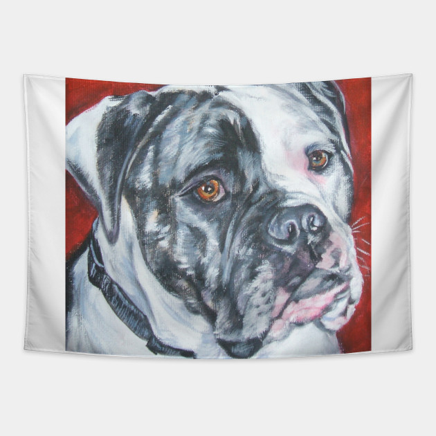 American Bulldog Fine Art Painting American Bulldog Tapestry