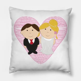 Cute Wedding Couple Pillow