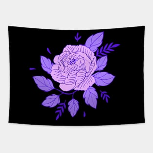 Purple Floral Themed Tapestry