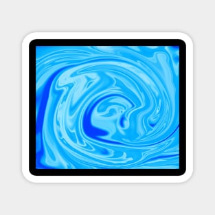 Blue Vortex Marble Waves effect Magnet