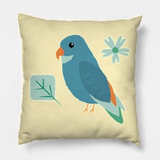 Adorable Blue Parrot bird Pillow