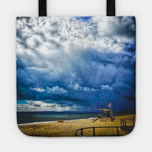 Stormy Beach on English Coast Tote