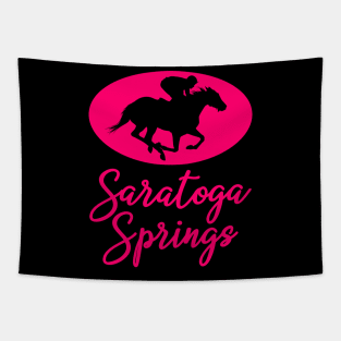 Saratoga Springs New York Horse Racing Tapestry