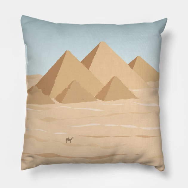 Pyramids of Giza, Egypt Pillow by lymancreativeco