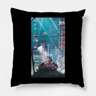 ride in the city Pillow