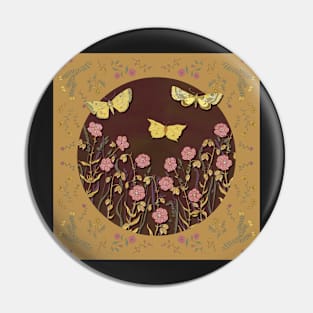 Butterflies & Blooms - Gold Pin