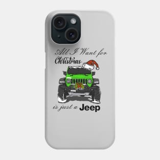 Christmas Jeep Green Phone Case