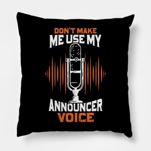 Funny Radio Public Address Announcer Gift Pillow