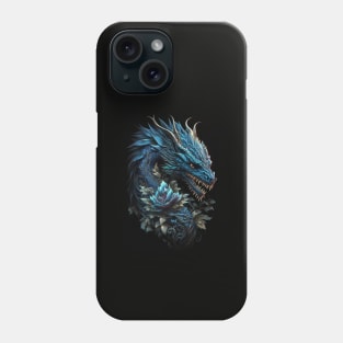 Blue Chinese Dragon E-Girl Aesthetic E-Boy retro 90s Style Phone Case