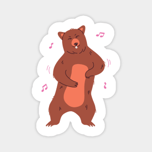 Funny Dancing Bear Magnet