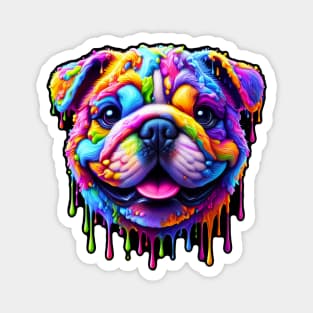 Colorful melting Dog #5 Magnet