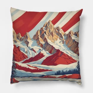 Jackson United States of America Tourism Vintage Poster Pillow