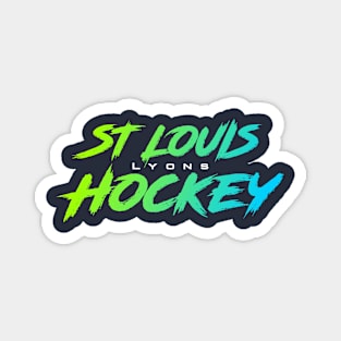 St Louis Lyons Hockey ripped text Magnet