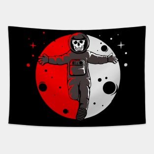 space is funny skull Tapestry