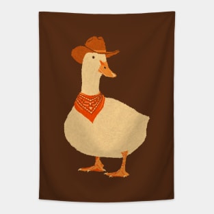 Bo The Cowboy Duck Tapestry
