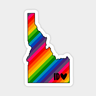 USA States: Idaho (rainbow) Magnet