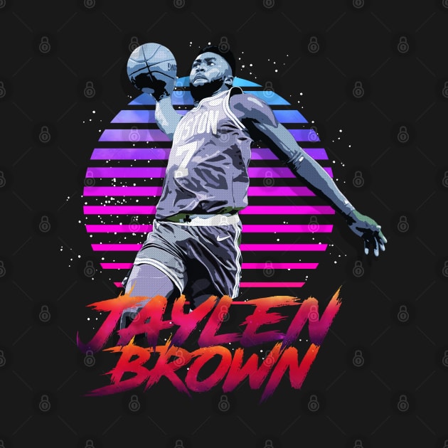 Jaylen Brown Nickname Retrowave Outrunner by StupidHead