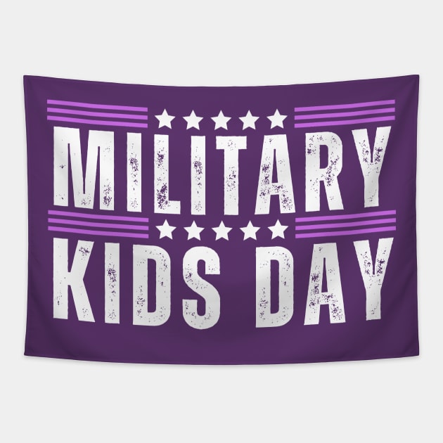 MILITARY KIDS DAY Tapestry by Lolane