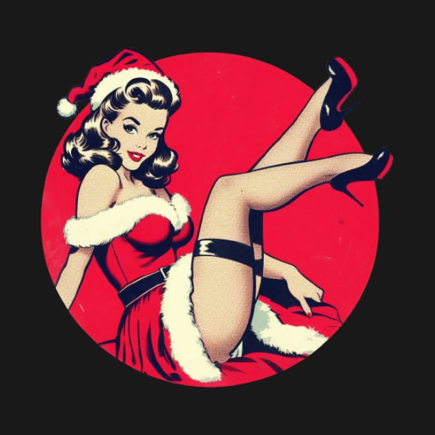 pin up lingerie christmas woman by Anthony88