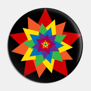 Colorful Flower Design Pin