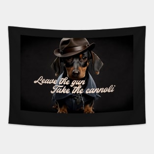 Dachshund takin' care o business Tapestry