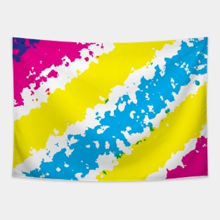 Bright diagonal splash pattern Tapestry