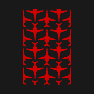 B-1 Lancer - Red & White Pattern Unswept Design T-Shirt