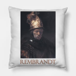 The Man with the Golden Helmet by Rembrandt van Rijn Pillow