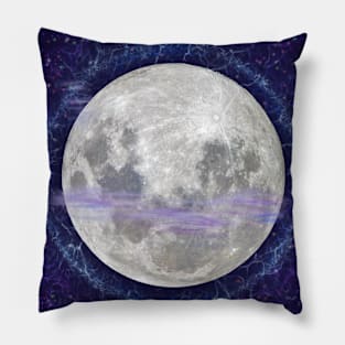 Funky moon...buzzing with life Pillow