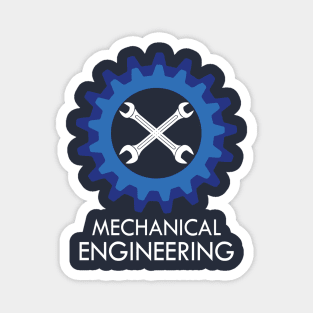 best mechanical engineer text engineering gear logo Magnet