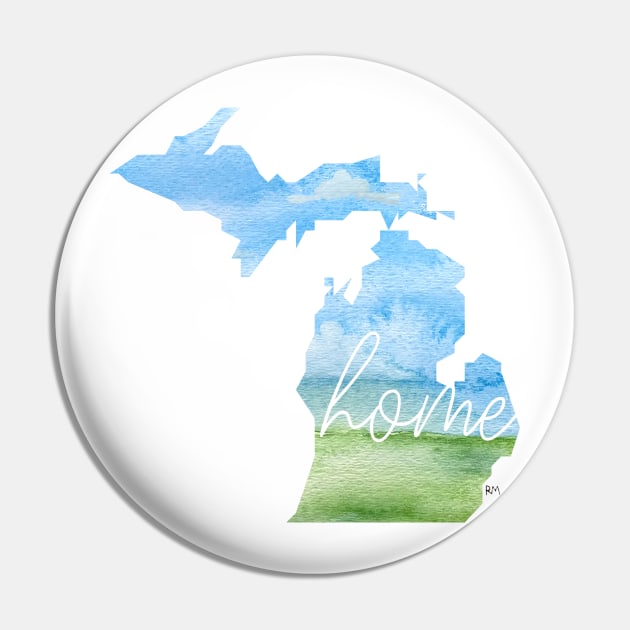 Michigan Home State Pin by RuthMCreative