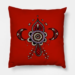 Elegant design with moon, mandala Pillow