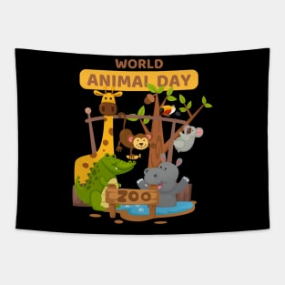 World animal day Tapestry